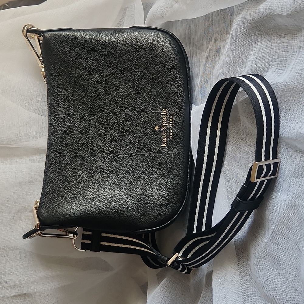 Rosie Small Black Crossbody Pebble Leather Black Kate Spade Bag